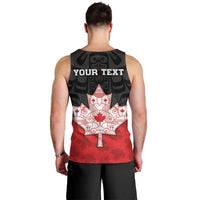 Personalised Canada Maple Leaf Men Tank Top Haida Totem Inspired Art