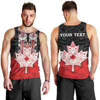 Personalised Canada Maple Leaf Men Tank Top Haida Totem Inspired Art
