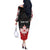 Personalised Canada Maple Leaf Off The Shoulder Long Sleeve Dress Haida Totem Inspired Art