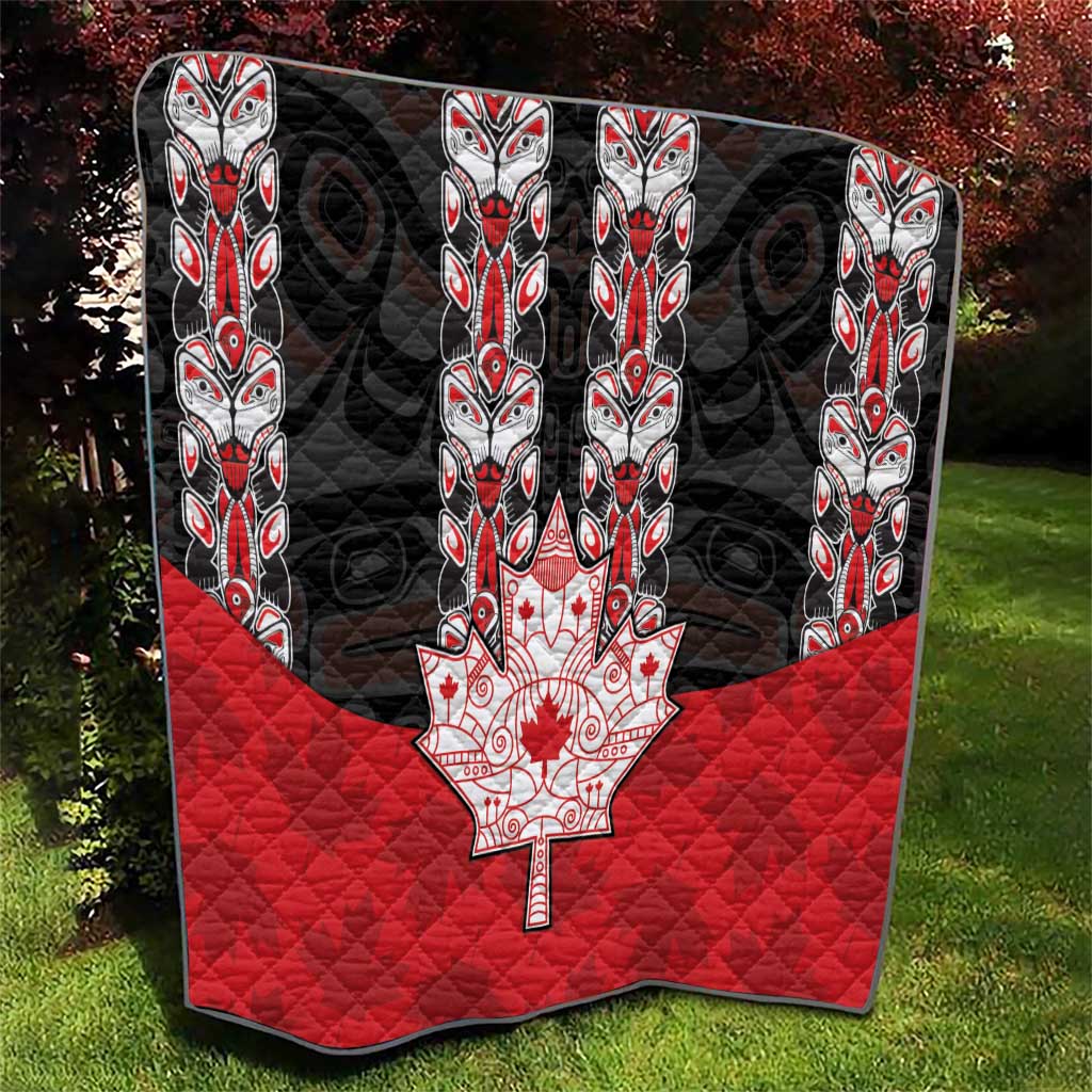 Canada Maple Leaf Quilt Haida Totem Inspired Art