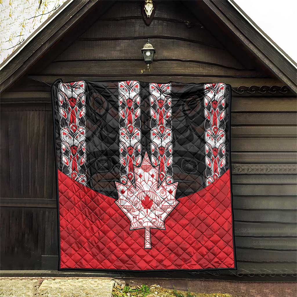 Canada Maple Leaf Quilt Haida Totem Inspired Art