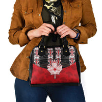 Canada Maple Leaf Shoulder Handbag Haida Totem Inspired Art