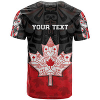 Personalised Canada Maple Leaf T Shirt Haida Totem Inspired Art