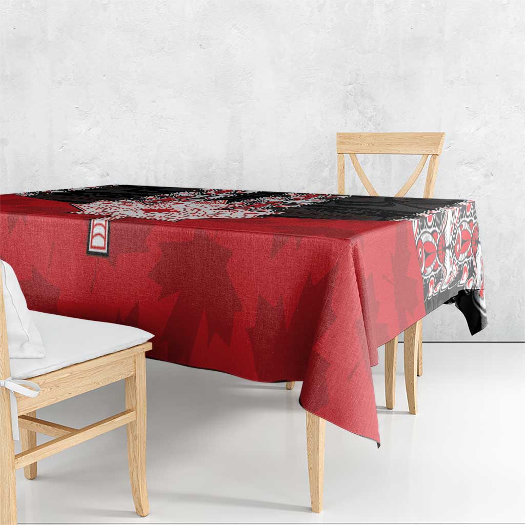 Canada Maple Leaf Tablecloth Haida Totem Inspired Art