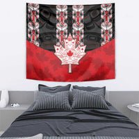 Canada Maple Leaf Tapestry Haida Totem Inspired Art