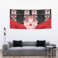 Canada Maple Leaf Tapestry Haida Totem Inspired Art