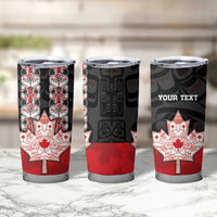 Personalised Canada Maple Leaf Tumbler Cup Haida Totem Inspired Art