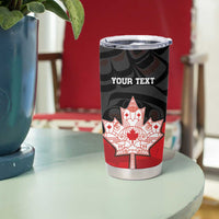 Personalised Canada Maple Leaf Tumbler Cup Haida Totem Inspired Art
