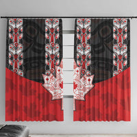 Canada Maple Leaf Window Curtain Haida Totem Inspired Art