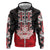 Personalised Canada Maple Leaf Zip Hoodie Haida Totem Inspired Art