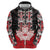 Personalised Canada Maple Leaf Zip Hoodie Haida Totem Inspired Art