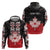 Personalised Canada Maple Leaf Zip Hoodie Haida Totem Inspired Art