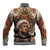 Native American Man Baseball Jacket Feather Headdress With Dream Catcher