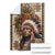 Native American Man Blanket Feather Headdress With Dream Catcher