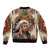 Native American Man Bomber Jacket Feather Headdress With Dream Catcher