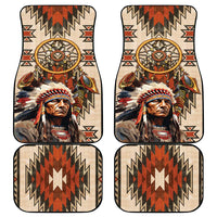 Native American Man Car Mats Feather Headdress With Dream Catcher