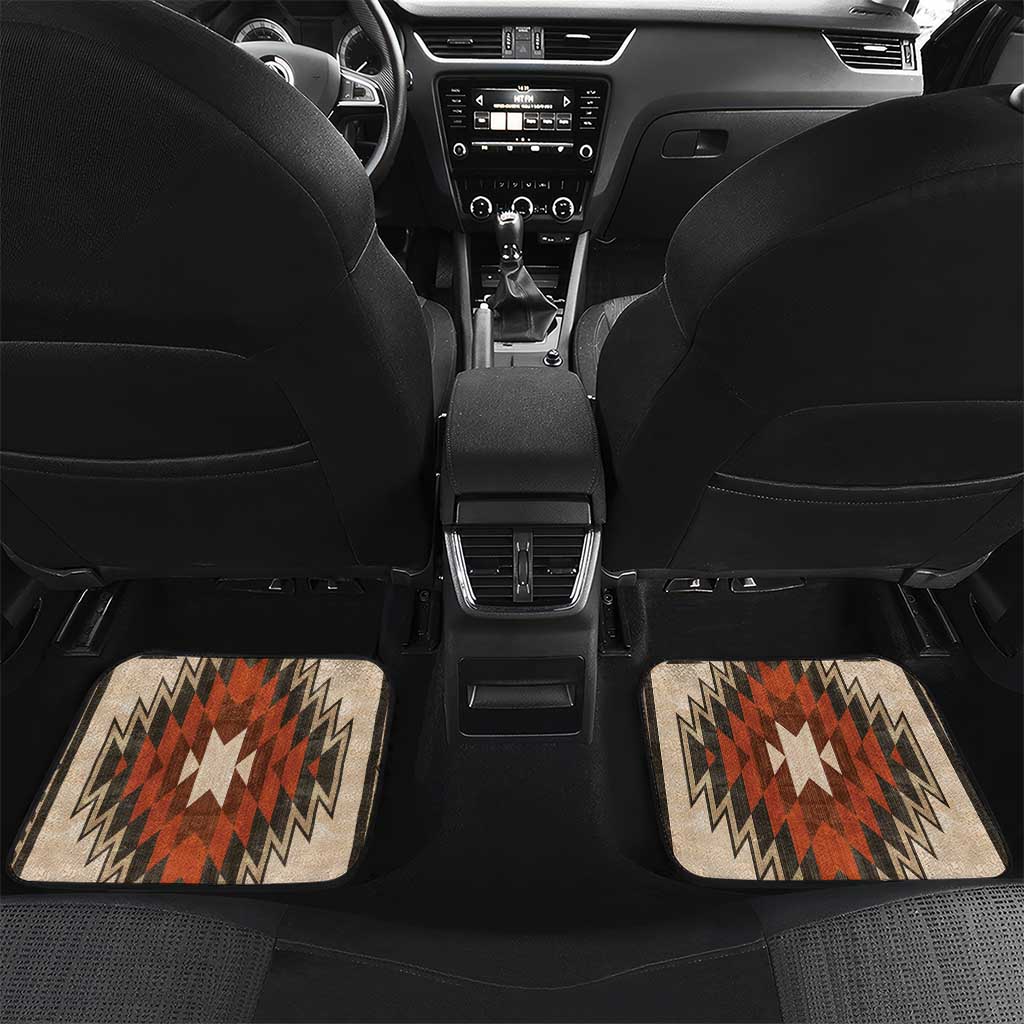 Native American Man Car Mats Feather Headdress With Dream Catcher