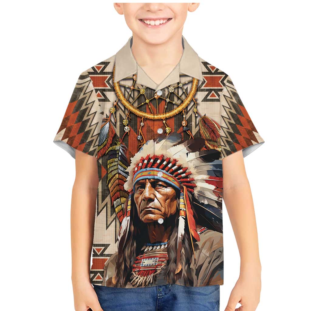 Native American Man Family Matching Mermaid Dress and Hawaiian Shirt Feather Headdress With Dream Catcher