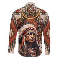 Native American Man Family Matching Off The Shoulder Long Sleeve Dress and Hawaiian Shirt Feather Headdress With Dream Catcher