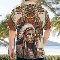 Native American Man Hawaiian Shirt Feather Headdress With Dream Catcher