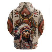 Native American Man Hoodie Feather Headdress With Dream Catcher