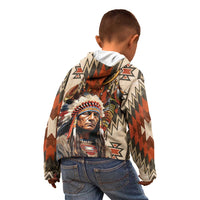Native American Man Kid Hoodie Feather Headdress With Dream Catcher