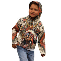 Native American Man Kid Hoodie Feather Headdress With Dream Catcher