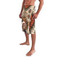 Native American Man Lavalava Feather Headdress With Dream Catcher