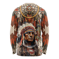 Native American Man Long Sleeve Shirt Feather Headdress With Dream Catcher