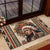 Native American Man Rubber Doormat Feather Headdress With Dream Catcher