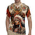 Native American Man Rugby Jersey Feather Headdress With Dream Catcher