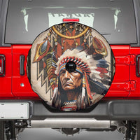 Native American Man Spare Tire Cover Feather Headdress With Dream Catcher