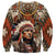 Native American Man Sweatshirt Feather Headdress With Dream Catcher