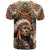 Native American Man T Shirt Feather Headdress With Dream Catcher
