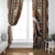 Native American Man Window Curtain Feather Headdress With Dream Catcher