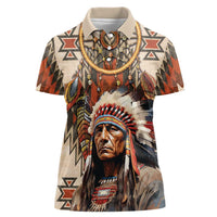 Native American Man Women Polo Shirt Feather Headdress With Dream Catcher