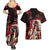Native American MMIW Couples Matching Summer Maxi Dress and Hawaiian Shirt Red Indian Women With Red Handprint