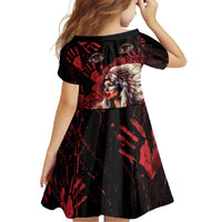 Native American MMIW Family Matching Mermaid Dress and Hawaiian Shirt Red Indian Women With Red Handprint