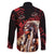 Native American MMIW Family Matching Summer Maxi Dress and Hawaiian Shirt Red Indian Women With Red Handprint