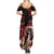Native American MMIW Family Matching Summer Maxi Dress and Hawaiian Shirt Red Indian Women With Red Handprint