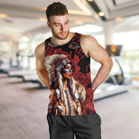 Native American MMIW Men Tank Top Red Indian Women With Red Handprint