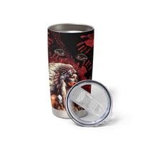 Native American MMIW Tumbler Cup Red Indian Women With Red Handprint