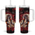 Native American MMIW Tumbler With Handle Red Indian Women With Red Handprint