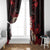Native American MMIW Window Curtain Red Indian Women With Red Handprint