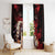 Native American MMIW Window Curtain Red Indian Women With Red Handprint