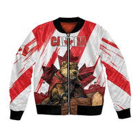 Personalised Canada Beaver Adventurer Bomber Jacket With Maple Leaf
