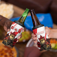 Personalised Canada Beaver Adventurer 4 in 1 Can Cooler Tumbler With Maple Leaf