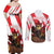 Personalised Canada Beaver Adventurer Couples Matching Off Shoulder Maxi Dress and Long Sleeve Button Shirt With Maple Leaf