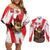 Personalised Canada Beaver Adventurer Couples Matching Off Shoulder Short Dress and Long Sleeve Button Shirt With Maple Leaf