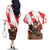 Personalised Canada Beaver Adventurer Couples Matching Off The Shoulder Long Sleeve Dress and Hawaiian Shirt With Maple Leaf